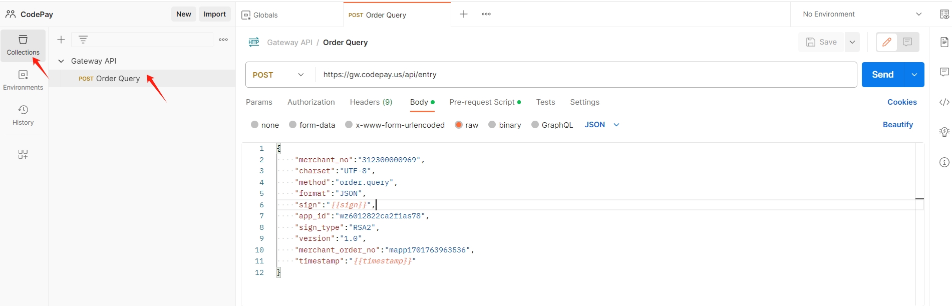 Import the collection API File Gateway-api.postman_collection.json to Postman